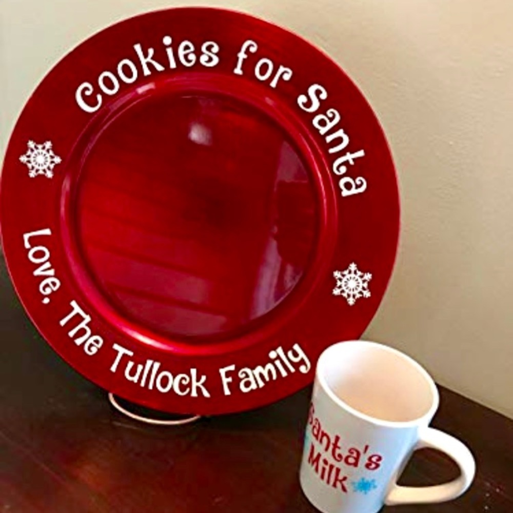 CUSTOM COOKIES FOR SANTA CHARGER PLATE
